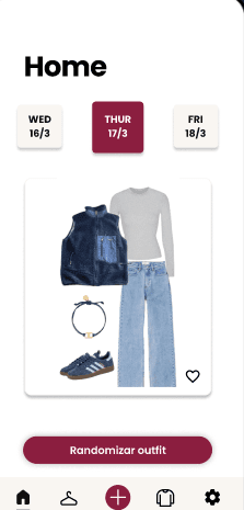 Lookmatch: Aplicación móvil para randomizar outfits